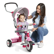 Radio Flyer 484PW 4-in-1 Activity Stroll 'N Trike with Interactive Tray, Kids 1 to 5 Years, Pink