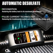 MOTOPOWER WAL205AUS 12V 800mA Fully Automatic Battery Charger Battery Maintainer Trickle Charger Desulfator