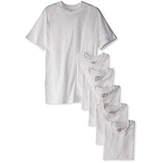 Hanes Men's 5-Pack White Cotton Crew Neck T-Shirts, Tagless, Lay-Flat Collar, Size L, 5280