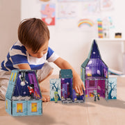 PicassoTiles Magnetic Tiles Christmas House Theme 50PCS STEM Building Blocks Educational Toy PTQ08