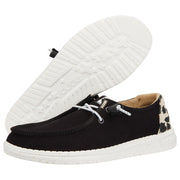 HEYDUDE Wendy Leopard Casual Shoes for Ladies - Black Leopard - 7M