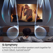 Samsung HW-QS700F Q-Series 3.1.2 Channel Soundbar with Wireless Subwoofer, Dolby Atmos, Convertible Fit, Black