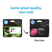 HP 3JA01AN#RFD 962XL High Yield Magenta Ink Cartridge, 1600 Page Yield, Black