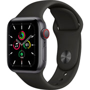 Apple Watch SE Cell 40mm Space Gray Aluminum - Black Sport Band MYED2LL/A