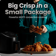 Chefman TurboFry 2-Quart Digital Air Fryer with Touchscreen Control, PFAS-Free Dishwasher-Safe Basket, Black, RJ38-2D-BLACK-MX