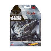 Mattel Hot Wheels Star Wars Starships Select The Mandalorian N-1 Starfighter Die-Cast Model with Display Stand Multicolor
