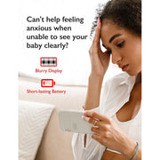Momcozy Video Baby Monitor, 1080P HD, 5-Inch Screen, Infrared Night Vision, 360 Pan and Tilt, Wireless, White, BM01
