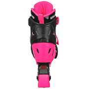 Roller Derby Tracer Adjustable Inline Skates for Kids, Medium 2-5, Black Pink, Buckle Closure, Polyurethane Wheels, I150GM