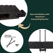 Expert Gardener Recycled Rubber Garden Border Landscape Edging, Black, 2 x 3 in, 8 Pack