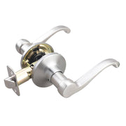 Sedalia Passage Set - Round Rosette - Scroll Lever Handle - Brushed Nickel