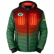ActionHeat Ahgb5cpj-Mgbxl NFL 5V Battery-Heated Puffer Jacket - Green Bay Packers/Green/Black - XL