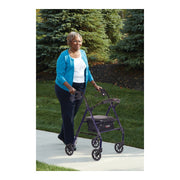 Carex FGA22100 0000 Rollator Walker With Seat and Wheels, Includes Back Support, Rolling Walker for Seniors and Those Needing Assistance Walking