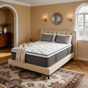 Kizreo Firm Queen Hybrid Mattress, 12 Inch Gel Memory Foam, Euro Top, Individually Pocketed Coils, Pressure Relief, Edge Support