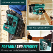 NEU MASTER NBV5040 Cordless Brad 2 in 1 Nail Gun/Staple Gun, Green