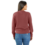 Carhartt Women's TENCEL Fiber Series Crewneck Sweatshirt, Relaxed Fit, Barnwood, Large, 106179-RB3-L