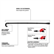 Milwaukee 49-16-2790 M18 Blower Gutter Cleaning Attachment