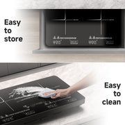 Sunmaki Double Induction Cooktop, 2 Burner, 1800W, Black, Touch Control, Portable UL-JDL-CS18D6-BK