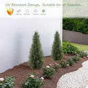 Nafresh Artificial Topiary Trees, 3ft UV Resistant Faux Cedar with Realistic Leaves, Indoor Outdoor Decor, 2 Pack