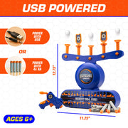 USA Toyz AstroShot Zero GS Foam Blaster Set with Floating Ball and Flip Targets, Nerf Compatible, Multi Color, UT-ASZEGS-MUL