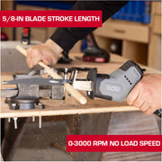 Hyper Tough 12V Brushless Cordless Reciprocating Saw with Battery and Charger, Variable Speed, Ergonomic Grip, Compact Lightweight Design, 6089