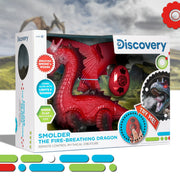 Discovery RC Dragon Smoke Breathing Pet Toy, Infrared Remote-Controlled Walking & Flapping Wings, Red