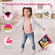 aeezo 7-Inch Kids Tablet, Android 5GB RAM + 32GB ROM, 128GB Expansion, HD Screen, Wi-Fi, Kids Tablet with Parental Control - Pink