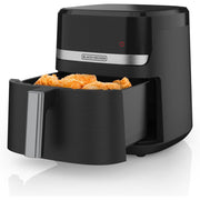 BLACK+DECKER Purify 2-Quart Digital Air Fryer, 9 One-Touch Presets, LED Touchscreen, Auto Shut-Off, Shake Reminder, 1000W, Stainless Steel, AFBD22-0BD