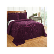 Better Trends Ashton Chenille Bedspread - Plum