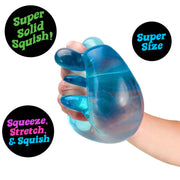 Schylling NeeDoh Niceberg Giant Sensory Squeeze Toy, Iceberg Shape, Blue, 3.25 in Cube