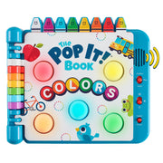 Buffalo Games Chuckle & Roar The Pop It Book Interactive Learning Toy with 3 Play Modes, Bilingual Color Recognition, Toddler-Friendly Design