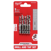 Milwaukee 48-89-4874 SHOCKWAVE 5 Pc. SAE Impact Drill Tap Set