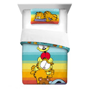 Garfield Kids Comforter and Pillowcase Set, Reversible, Multicolor, Twin/Full, 9L114J