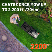 Litheli 20V Cordless Electric Lawn Mower, 14-Inch Cutting Width, Brushless Motor, 5-Position Height Adjustment, 5.0Ah Battery