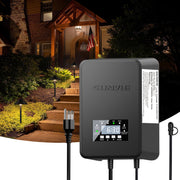 SUNVIE 300W Low Voltage Step Down Power Transformer with Timer and Photocell Sensor, Weatherproof, Memory Function for Landscape Lighting