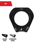 Milwaukee 4 in. IPS-P Pivoting Press Ring for M18 FORCE LOGIC Long Throw Press Tool, Black, Steel, 49-16-2658BX