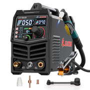 GZ GUOZHI CUT-50LED Plasma Cutter, 50A, Dual Voltage 110V/220V, IGBT Inverter, LED Digital Display, Front Pressure Gauge, 2T/4T Modes, 12mm Clean Cut, 20mm Max Depth