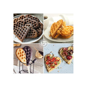 Nostalgia MWFHRTWM5PK MyMini Personal Electric Heart Waffle Maker, Red