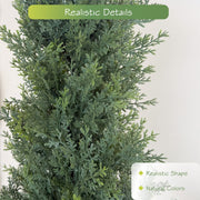 Nafresh Artificial Topiary Trees, 3ft UV Resistant Faux Cedar with Realistic Leaves, Indoor Outdoor Decor, 2 Pack
