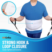NYOrtho Bariatric Abdominal Binder, Plus-Size Adjustable Post-Surgery Compression Garment, 12 in Wide, Fits 30-45 in Waist, 108375