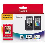 Canon 5206B005 PG-240XL / CL-241XL Ink Cartridge, Photo Paper Combo Pack