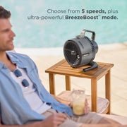 Shark FlexBreeze HydroGo Pro Portable Cooling Fan with Dry-Touch Evaporative Mist, Corded and Cordless, 5 Speeds, Graphite, FA056