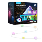 Govee 100ft RGBIC Smart White Permanent LED Strip Lights for Outdoor Use with 36 Lights, Color Changing, IP67 Waterproof