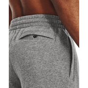 Under Armour Rival Fleece Shorts for Men - Castlerock Light Heather/White - L