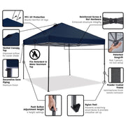 10'x10' Instant Canopy EasyLift Technology - Sturdy Powder Coated Steel Frame