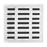 Texas Buildmart 14x14 Modern AC Vent Cover, Decorative White Aluminum Heating and Cooling Register Grille, Standard Linear Slot Diffuser