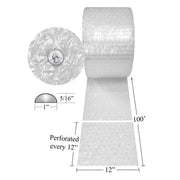 Uboxes Medium 5/16-Inch Bubble Cushioning Wrap Roll, Clear, 100-Foot by 12-Inch, BUBMD0120100
