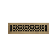 Signature Hardware 301601 Honeycomb Brass Floor Register - Antique Brass 2-1/4