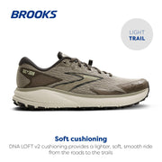 Brooks Divide 5 Trail Running Shoes for Men, Lightweight DNA LOFT v2 Cushioning, London Fog Falcon Ebony, Size 9M, 110429-262