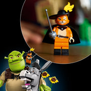 LEGO Shrek Donkey & Puss in Boots Building Set, 1,403 Pieces, Posable Figures, Collectible Movie Memorabilia, Multicolor, 72423