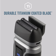Titanium Edge Beard & Body Compact Shaver - Men's Electric Groomer for Face, Neck & Body